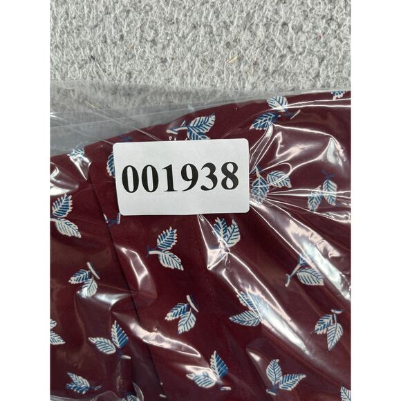 Collective Concepts Shirt Women Large Red Patterned Flowy V Neck Top Long Sleeve - Picture 6 of 6